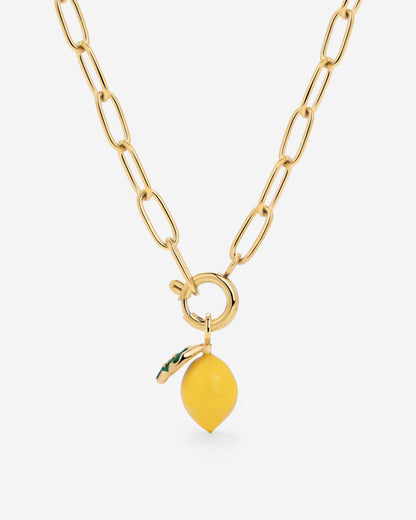 Lemony Oval Links Necklace Set Gold