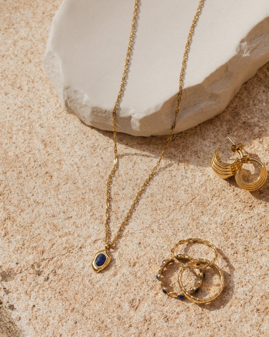 Blue Breeze Necklace Gold