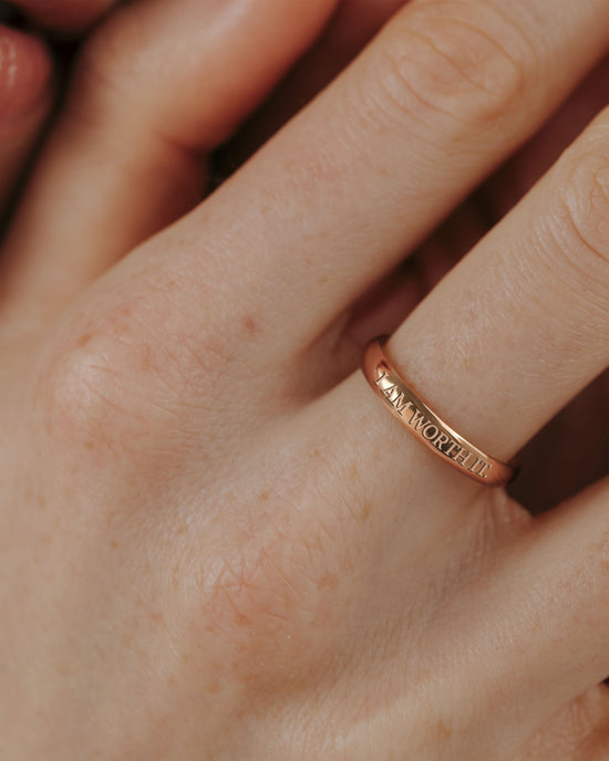 I am worth it Ring Roségold
