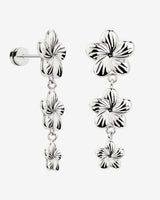 Floral Trinity Earrings Silber
