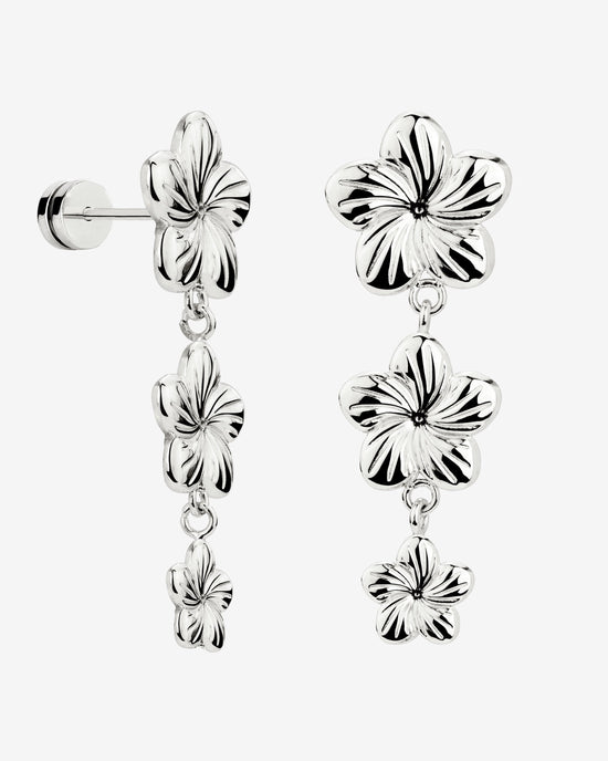 Floral Trinity Earrings Silber