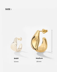Liquid Shape Studs Roségold