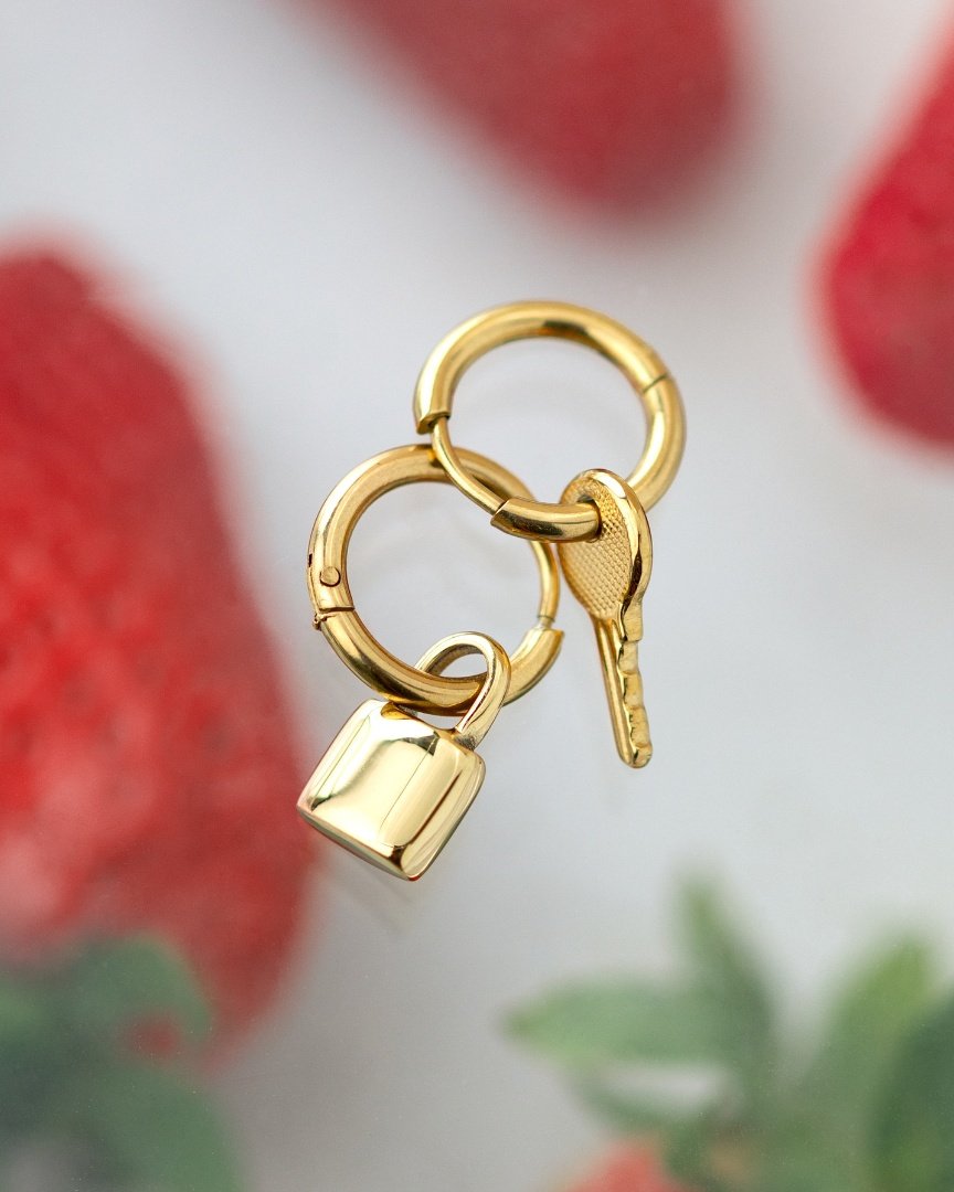 Low-key Hoop Set Small Roségold