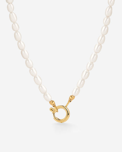 Pearly Charm Necklace Gold
