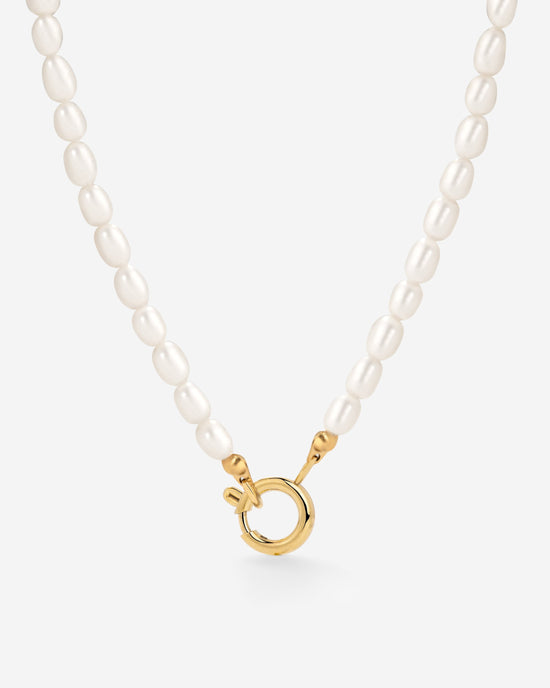Pearly Charm Necklace Gold