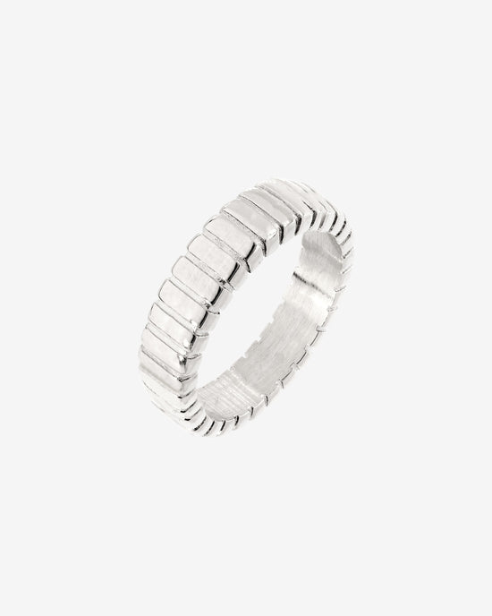 Striped Ring Bold Silber