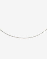 Criss Cross Chain Necklace Silber
