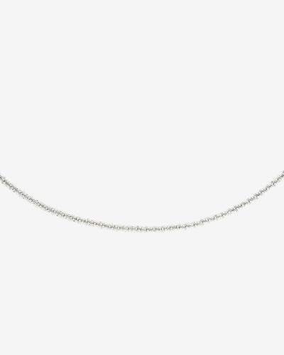 Criss Cross Chain Necklace Silber