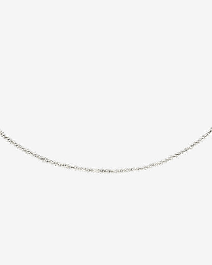Criss Cross Chain Necklace Silber