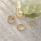 Delicate Sparkle Hoops Large Silber