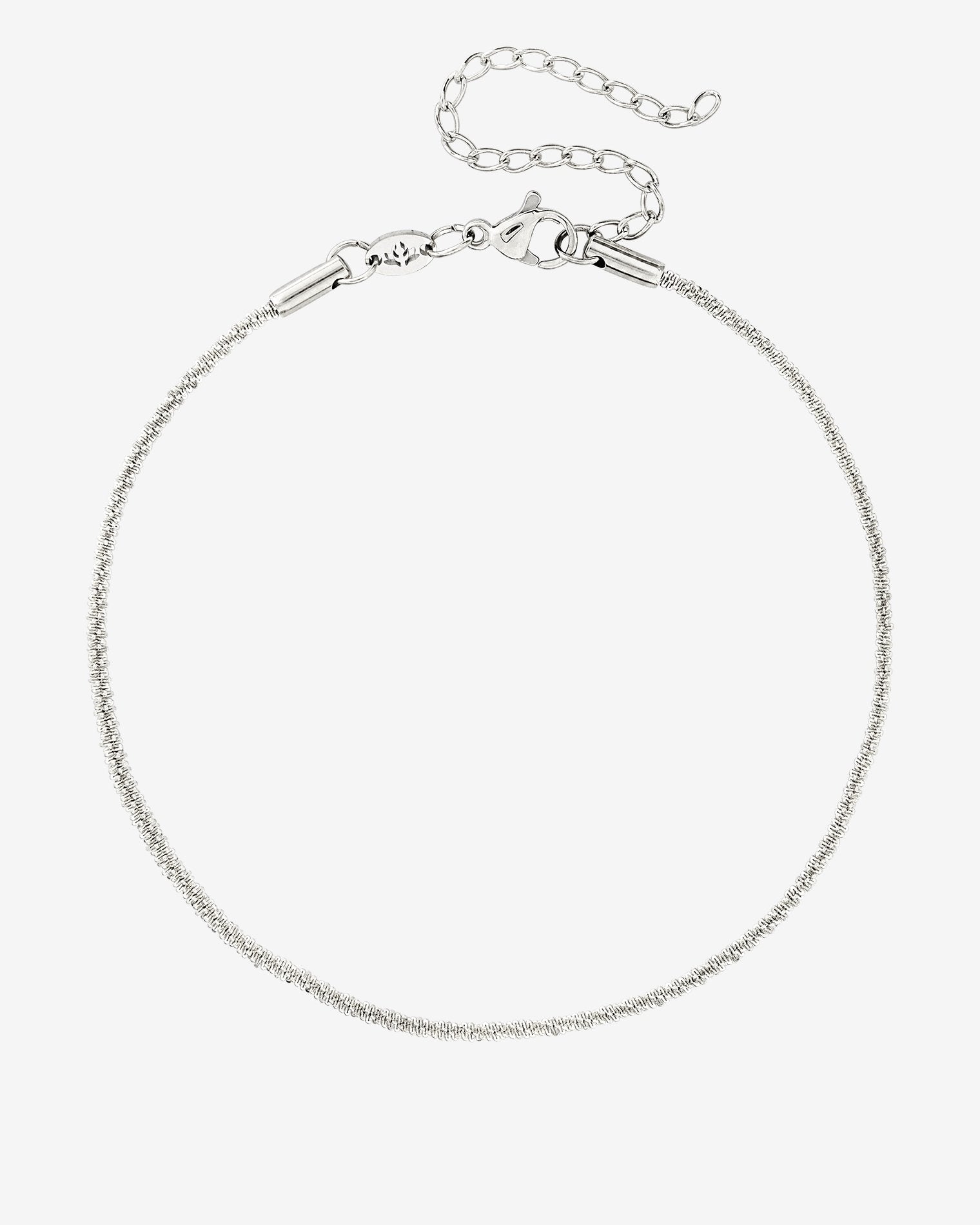 Criss Cross Chain Anklet Silber