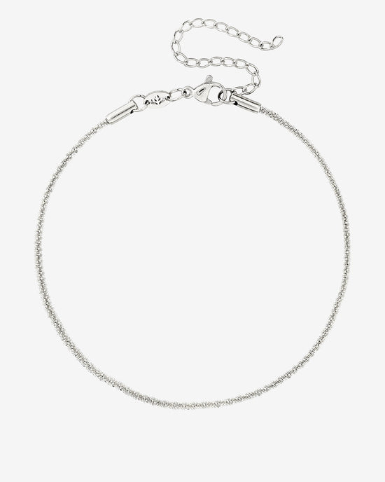 Criss Cross Chain Anklet Silber