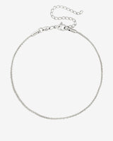 Criss Cross Chain Anklet Silber
