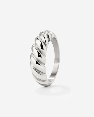 Towel Twist Ring Silber