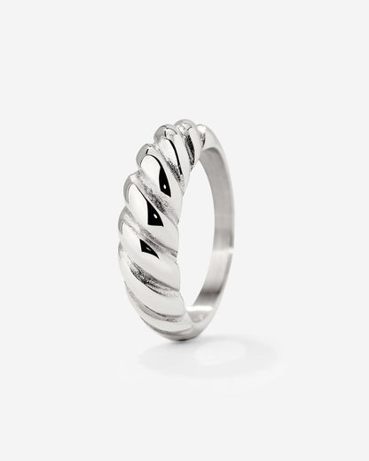 Towel Twist Ring Silber