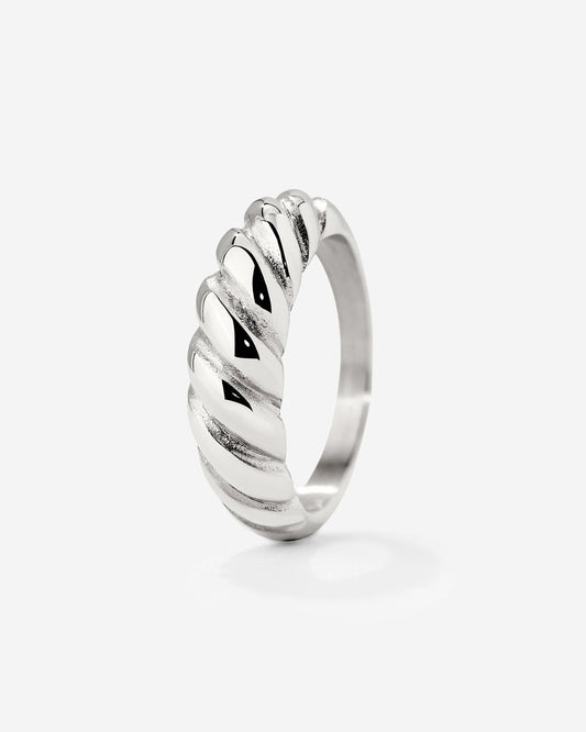Towel Twist Ring Silber