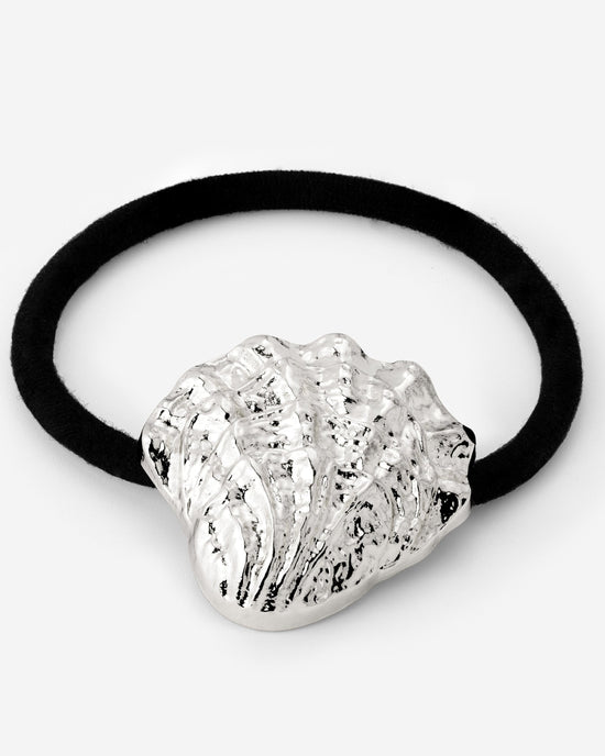 Shell Hair Tie Black
