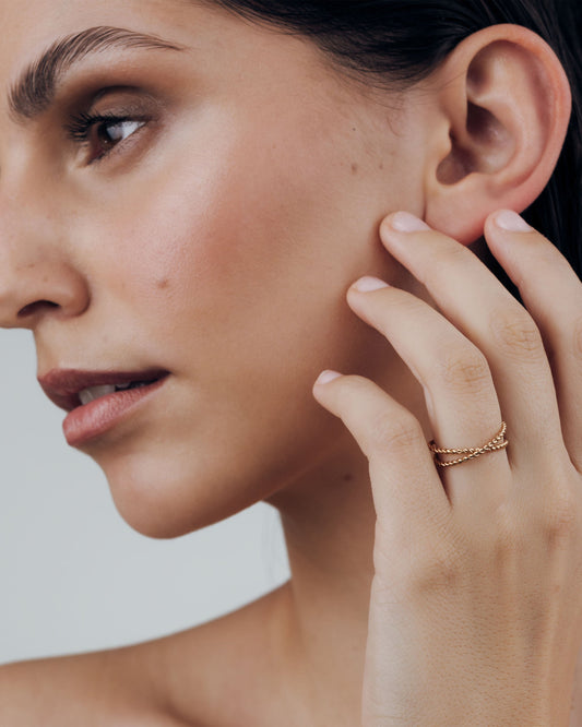 Twisted Ring Duo Roségold