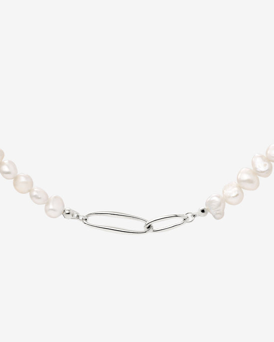 Fluidity Pearl Necklace Silber
