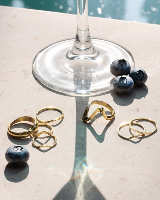 Skinny Dip Ring Duo Roségold