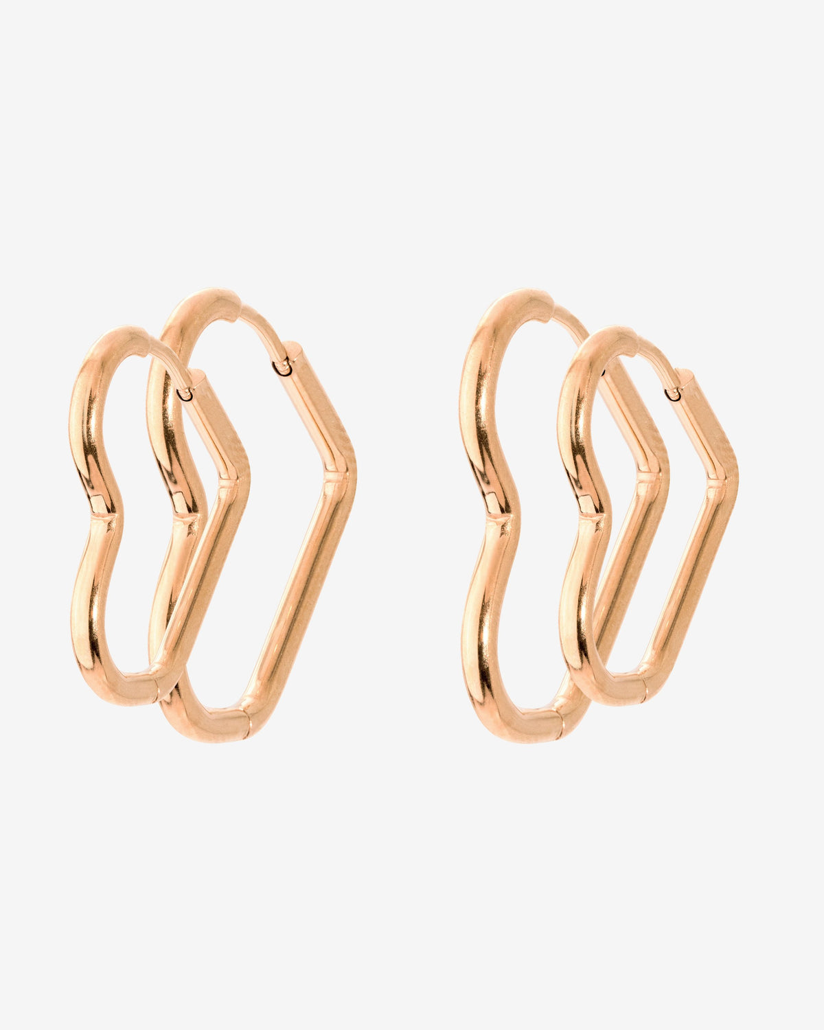 Heartily Hoop Set Oro Rosa