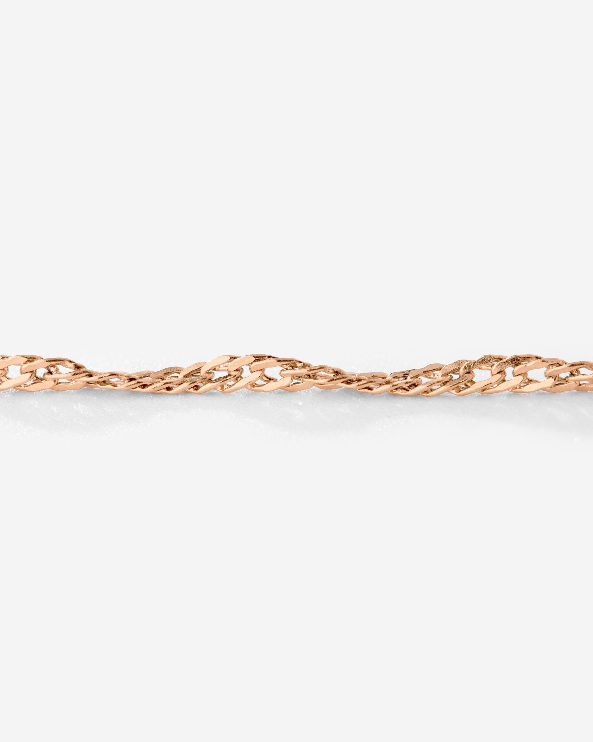 Singapore Chain Charm Bracelet Roségold