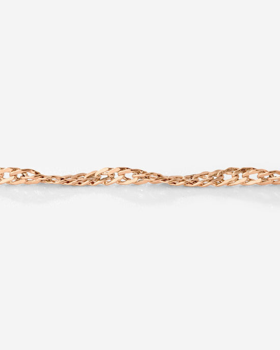 Singapore Chain Charm Bracelet Roségold