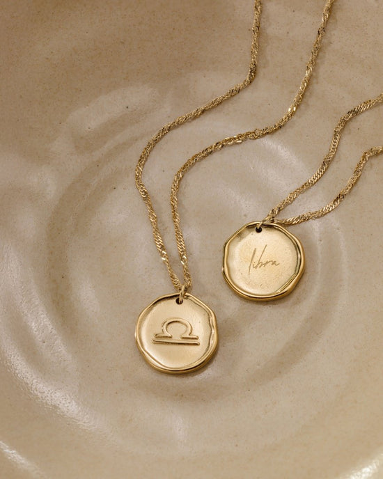 Zodiac Necklace – Libra / Waage Gold