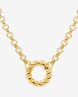 Twisted Donut Necklace Gold