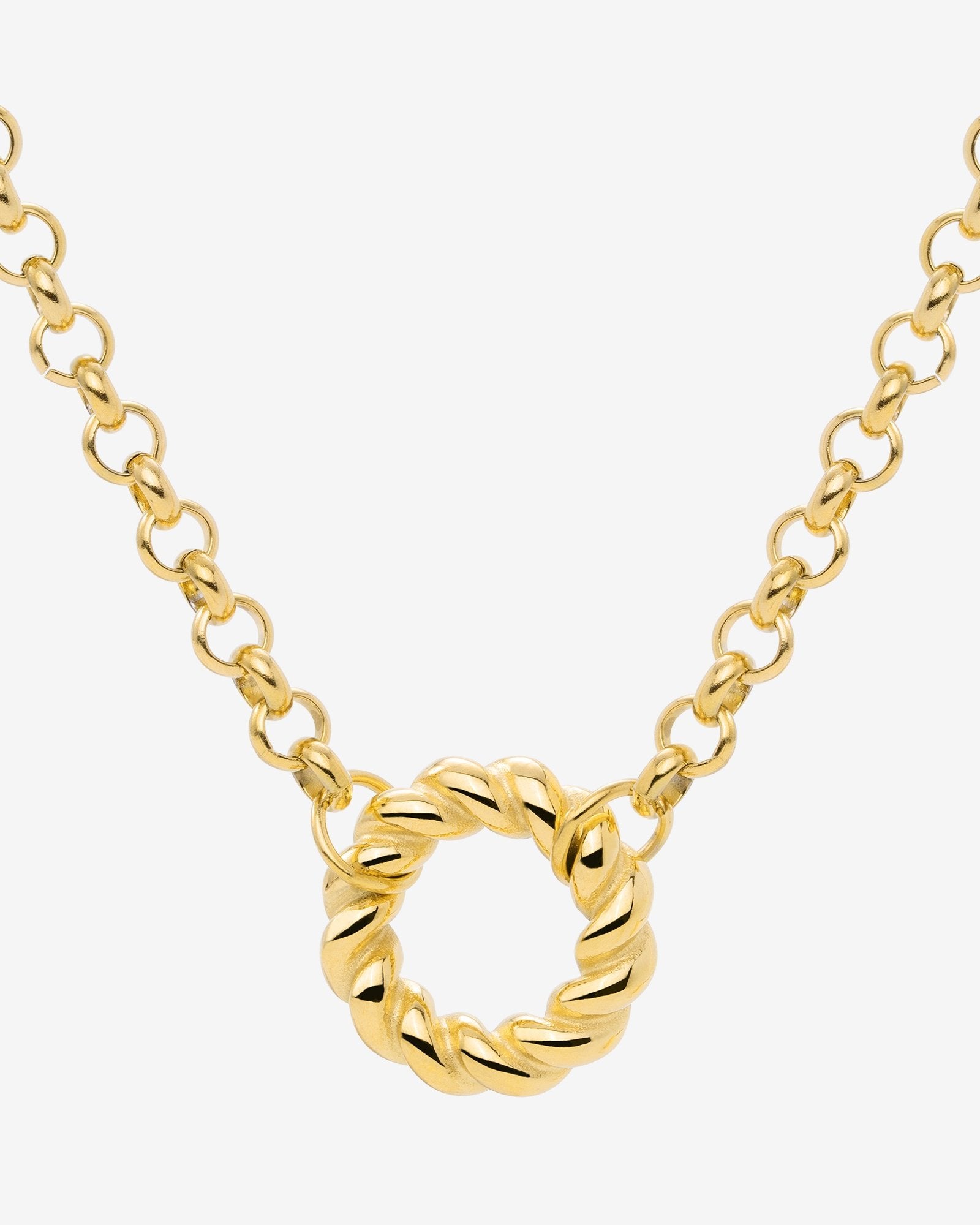 Twisted Donut Necklace Gold
