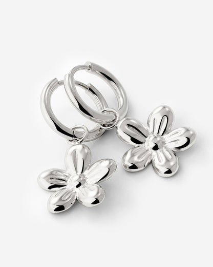 Blossom Hoop Set Small Silber