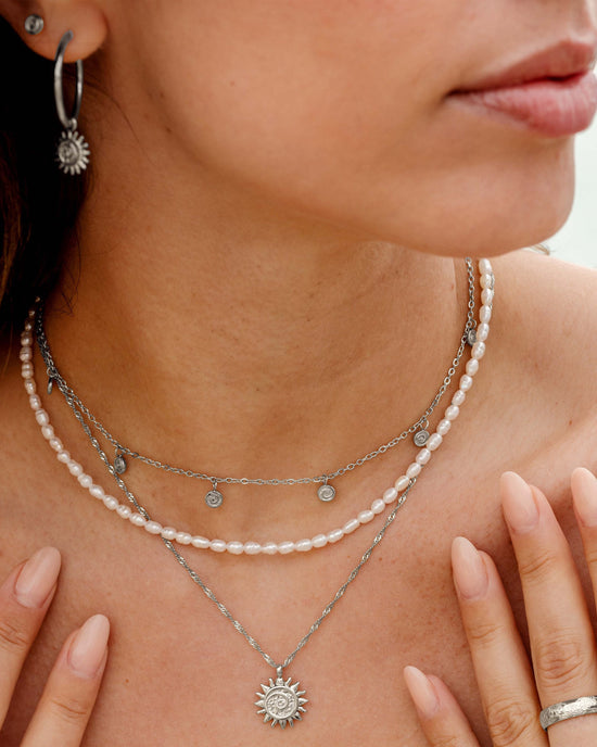 Swirl'n Choker Silber