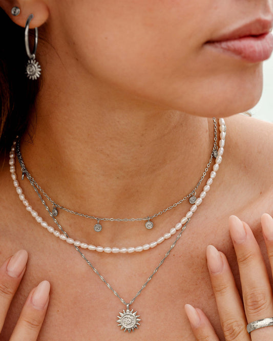Swirl'n Choker Silber