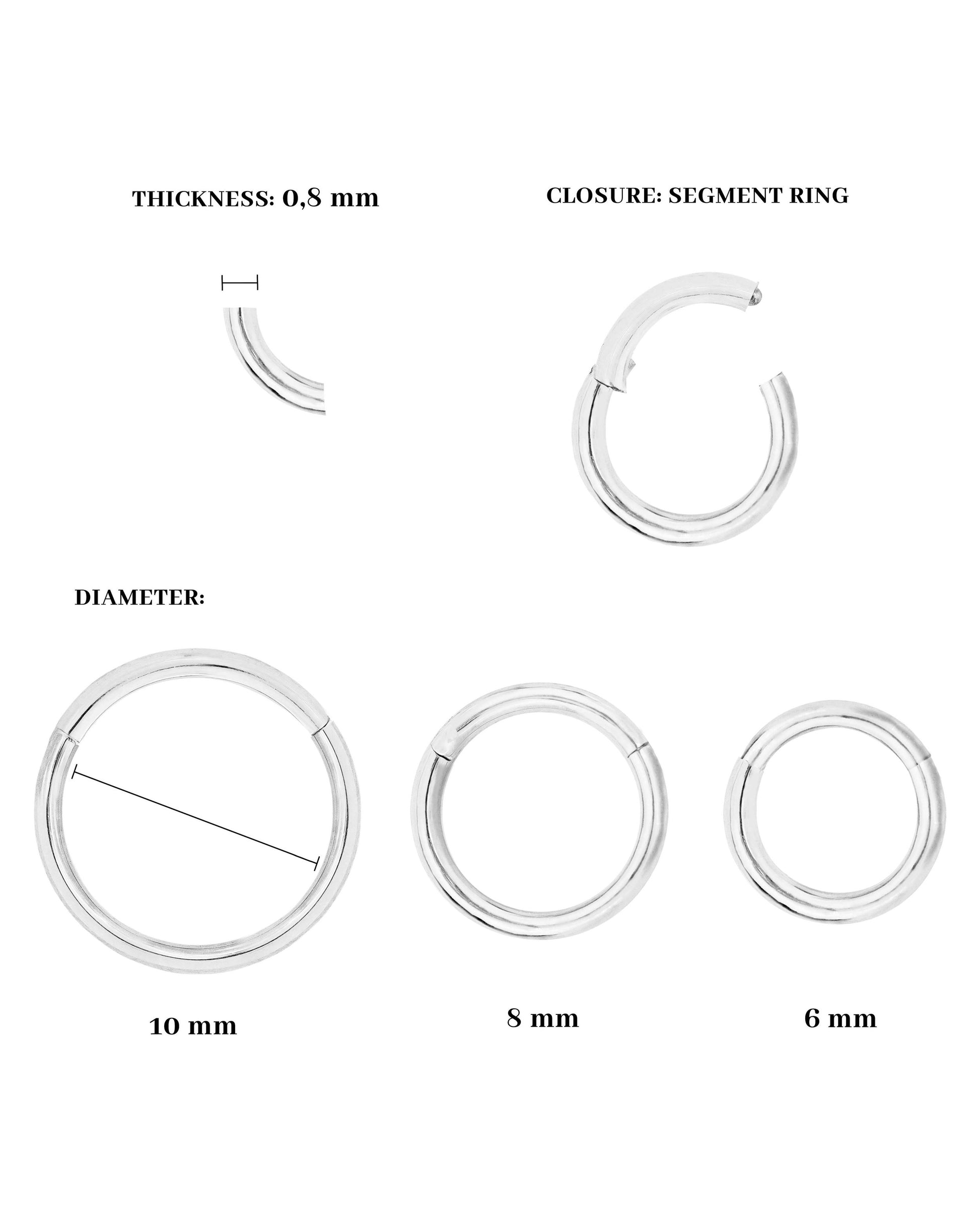 Basic Click Piercing Ring Silber