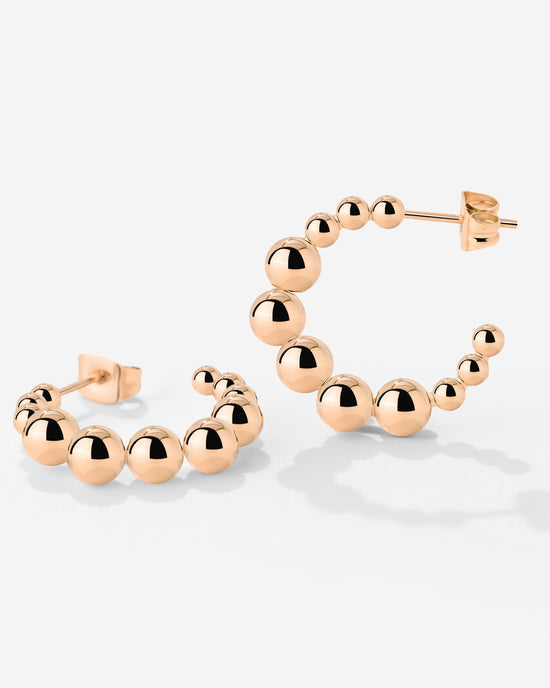 Infinite Beads Hoop Studs Roségold