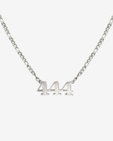 Angel Number Necklace Silber 444
