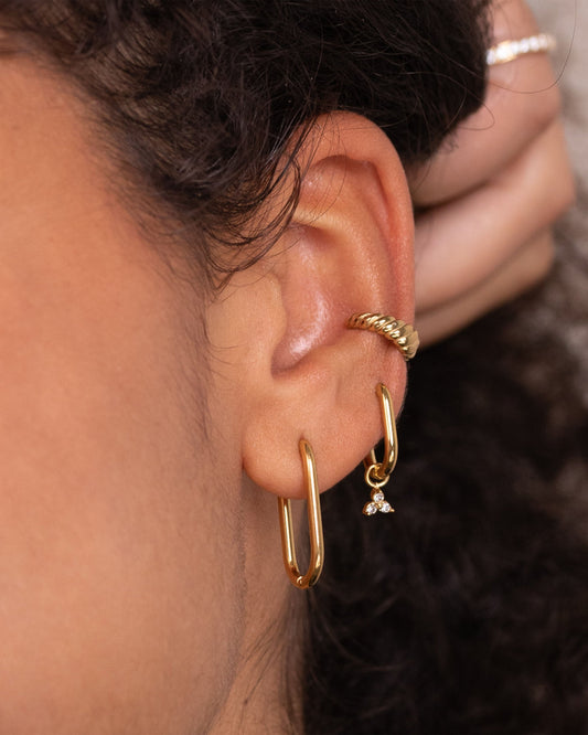 Rayos Oval Hoops Baby Gold