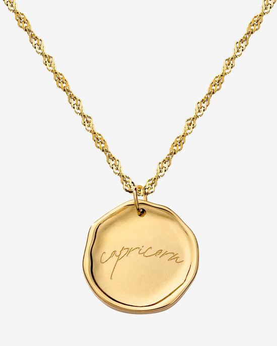 Zodiac Necklace – Capricorn / Steinbock Gold