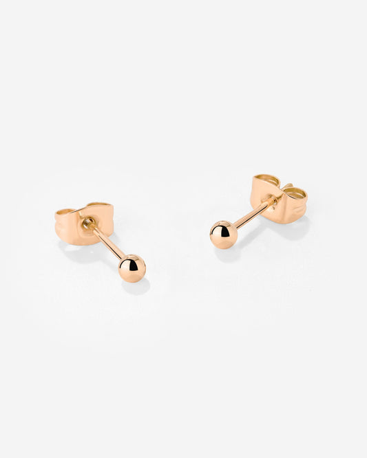 Delicate Bead Studs Roségold