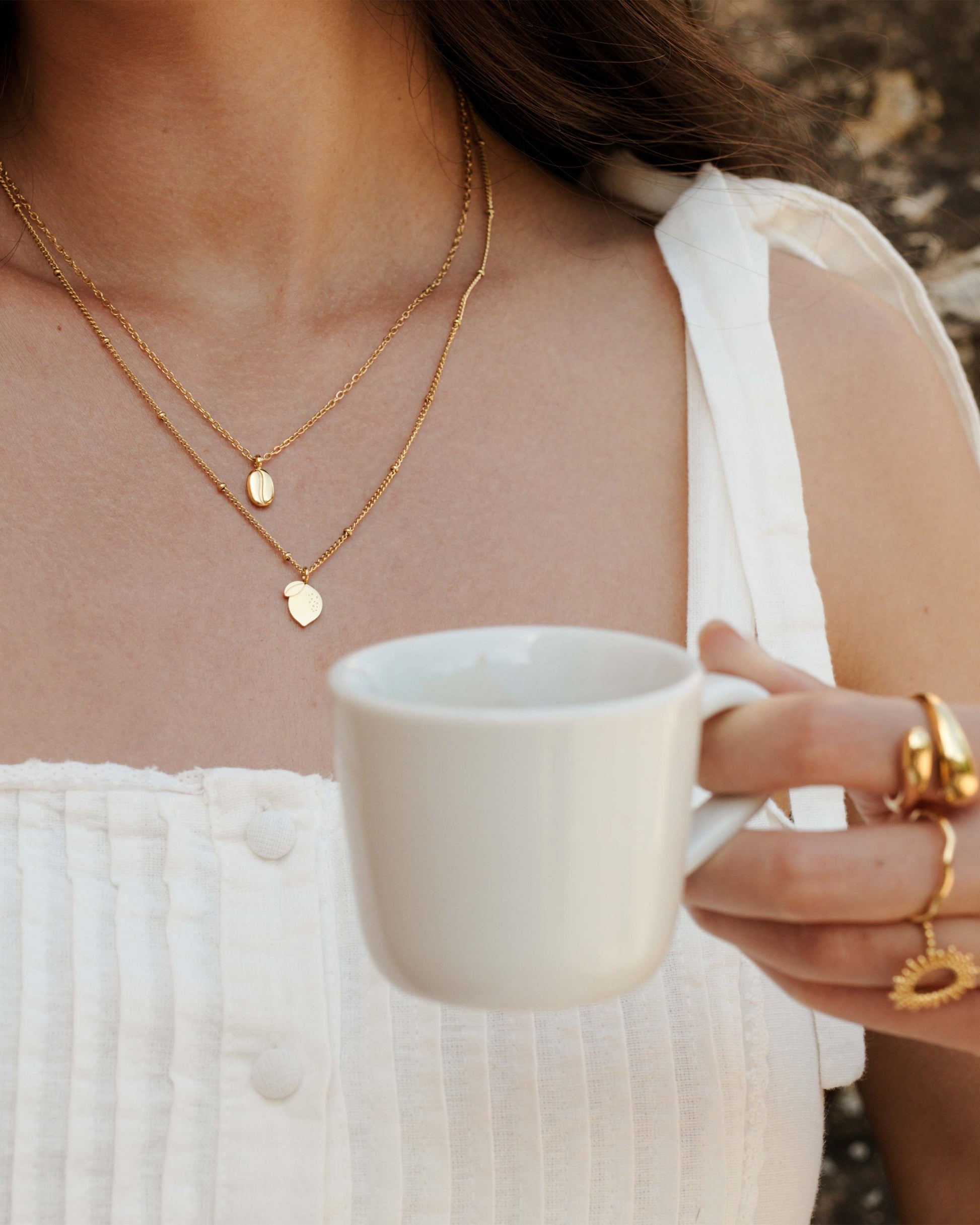 Golden Bean Necklace Gold