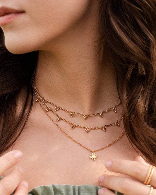 Tiny Beads Necklace Roségold