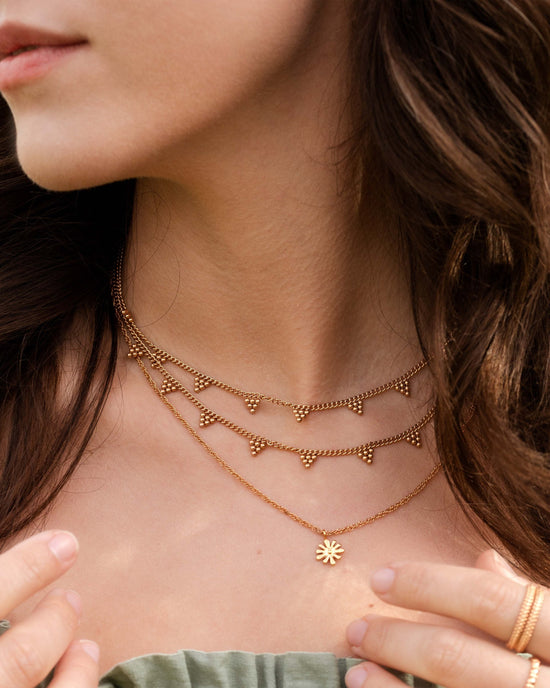 Tiny Beads Necklace Roségold