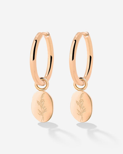 Bouquet Coin Hoop Set Medium Roségold