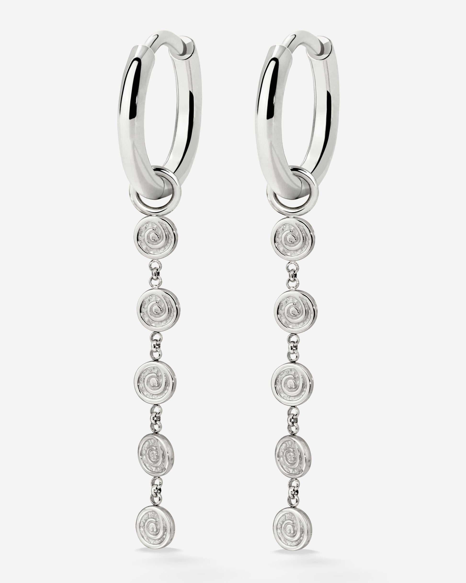 Sweet Swirl Hoop Set Small Silber