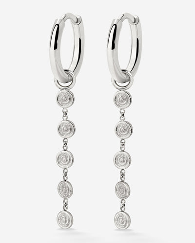Sweet Swirl Hoop Set Small Silber