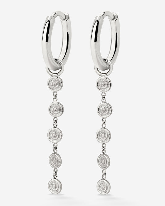 Sweet Swirl Hoop Set Small Silber