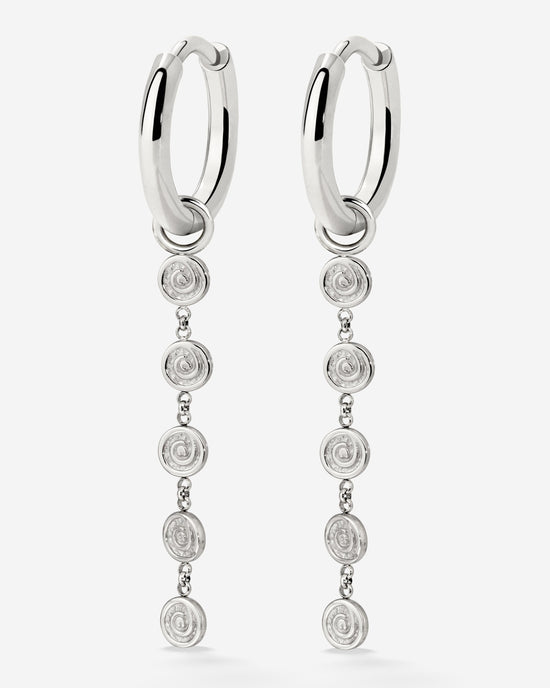 Sweet Swirl Hoop Set Small Silber