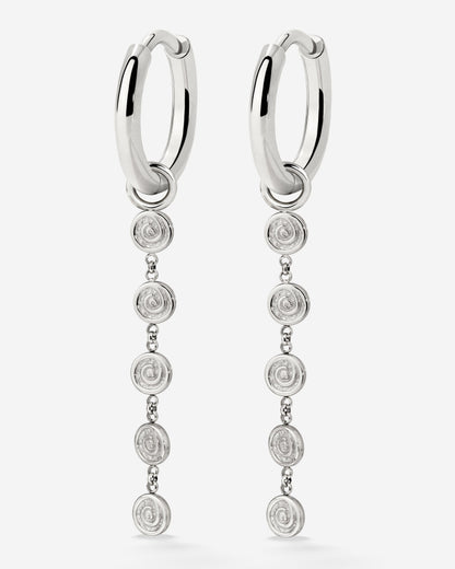 Sweet Swirl Hoop Set Small Silber