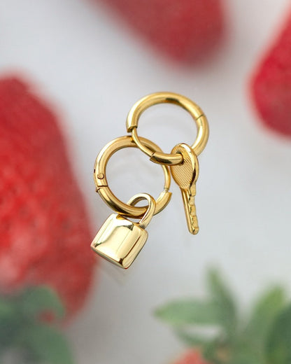 Low-key Hoop Set Small Gold