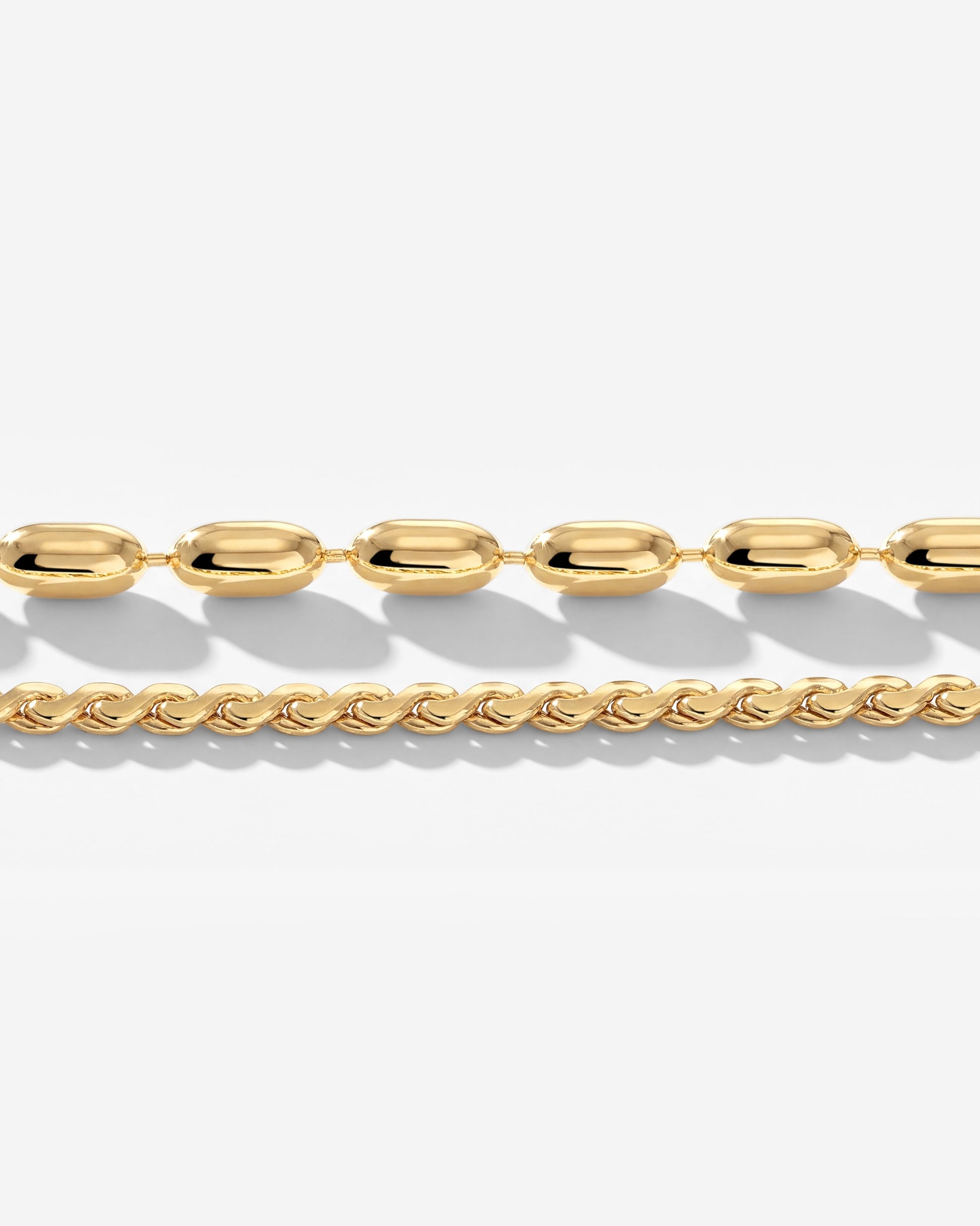 Droplet Double Necklace Gold